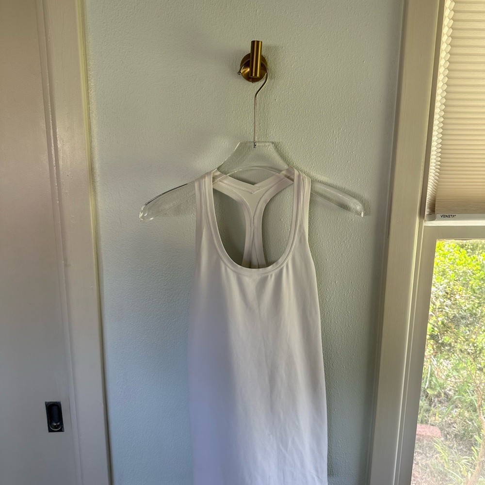 White Racerback Tank Top